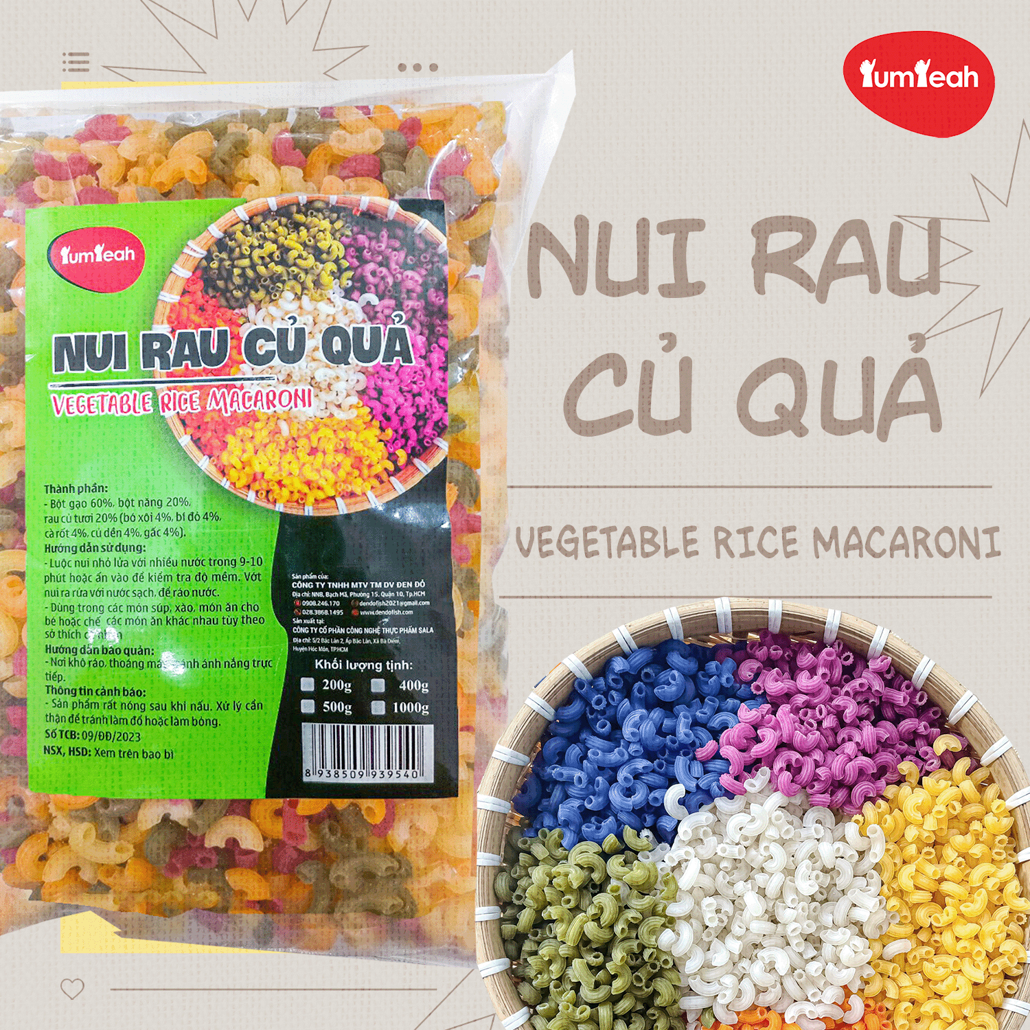 NUI RAU CỦ (hình chữ C) 500g
