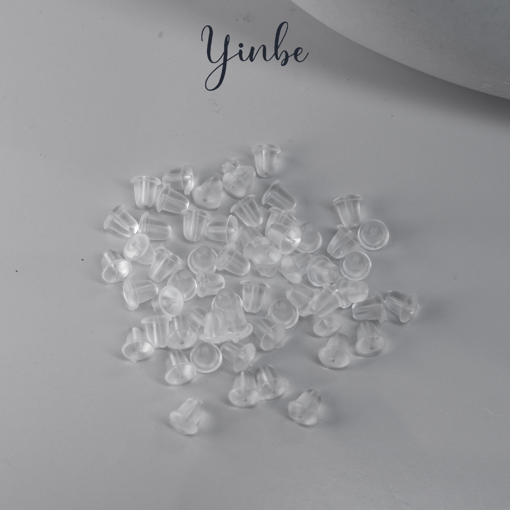 Nút cao su khuyên tai, nút chốt bông tai Yinbe Silver combo10 đôi