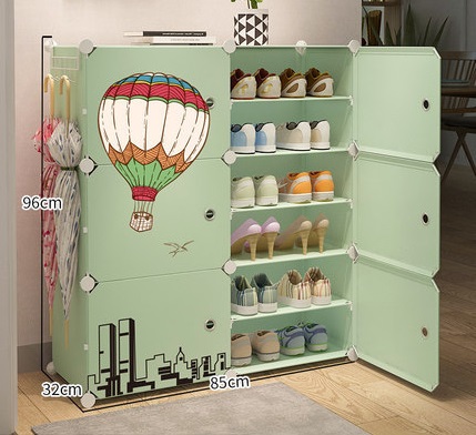 Tủ giày mẫu mới - 12 ô nhựa lắp ghép đa năng