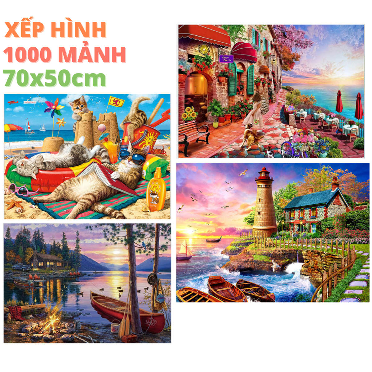Tranh Ghép Hình 1000 Mảnh Giấy Bồi Cao Cấp KT 70x50 cm/Puzzle 1000 Mảnh/Tranh Xếp Hình 1000 Mảnh/Tranh 1000 Mảnh Ghép Phong Cảnh/Xếp Hình Puzzle/Jigsaw puzzle 1000 pcs/Tranh xếp hình cho người lớn/Tranh Ghép Hình Cho Bé Từ 7 Tuổi
