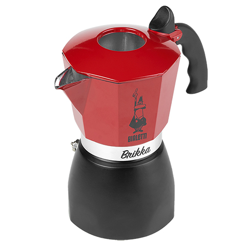 Ấm moka bialetti brikka đỏ 4 cups, bản chính hãng 2021