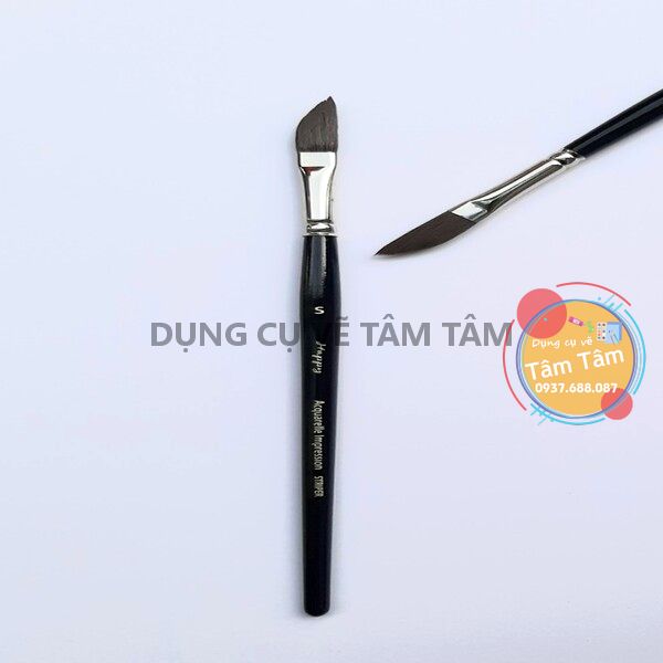 Cọ vẽ màu nước đầu vát Happy Aqua Impression Striper, Cọ vẽ lá Happy Aqua Impression Striper-Dụng cụ vẽ Tâm Tâm