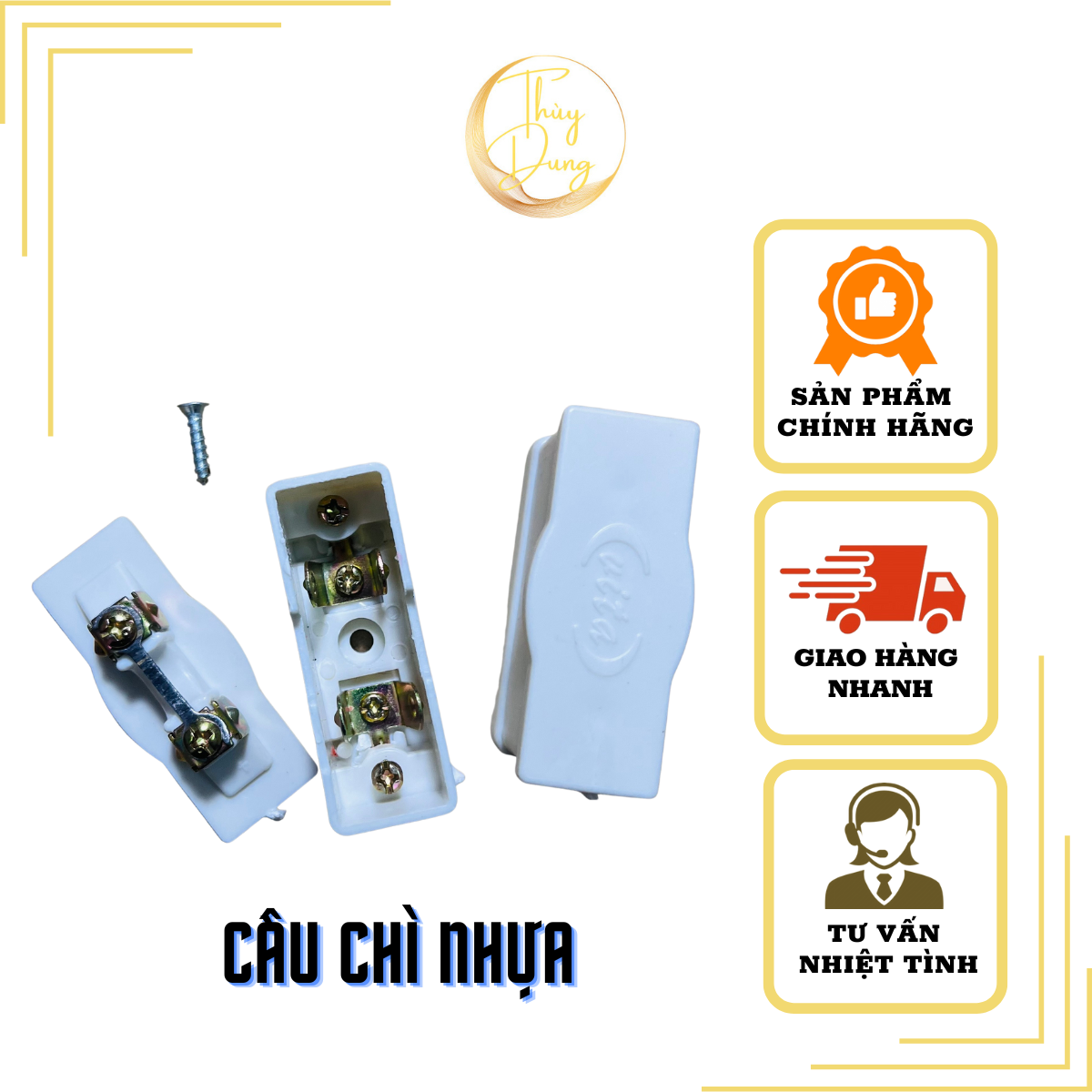Cầu chì nhựa 10a - cầu chì sứ - cầu chì âm - thiết bị điện gia dụng