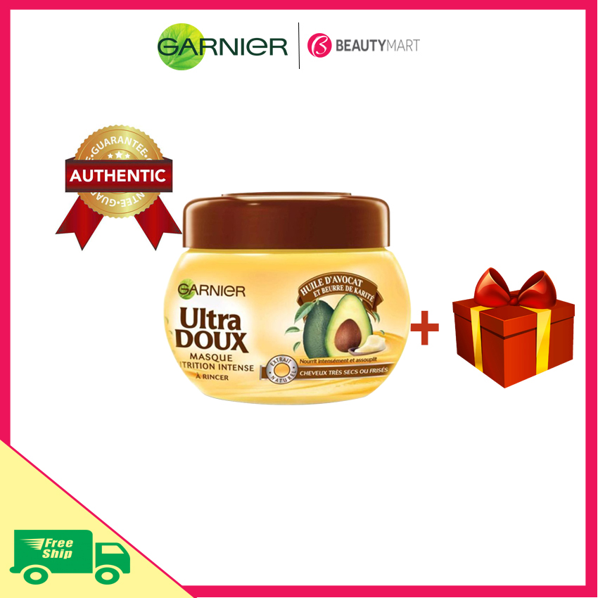 [Freeship+Tặng quà] Kem ủ dưỡng mềm tóc Garnier Ultra Doux tinh chất bơ chính hãng Pháp - BeautuMart