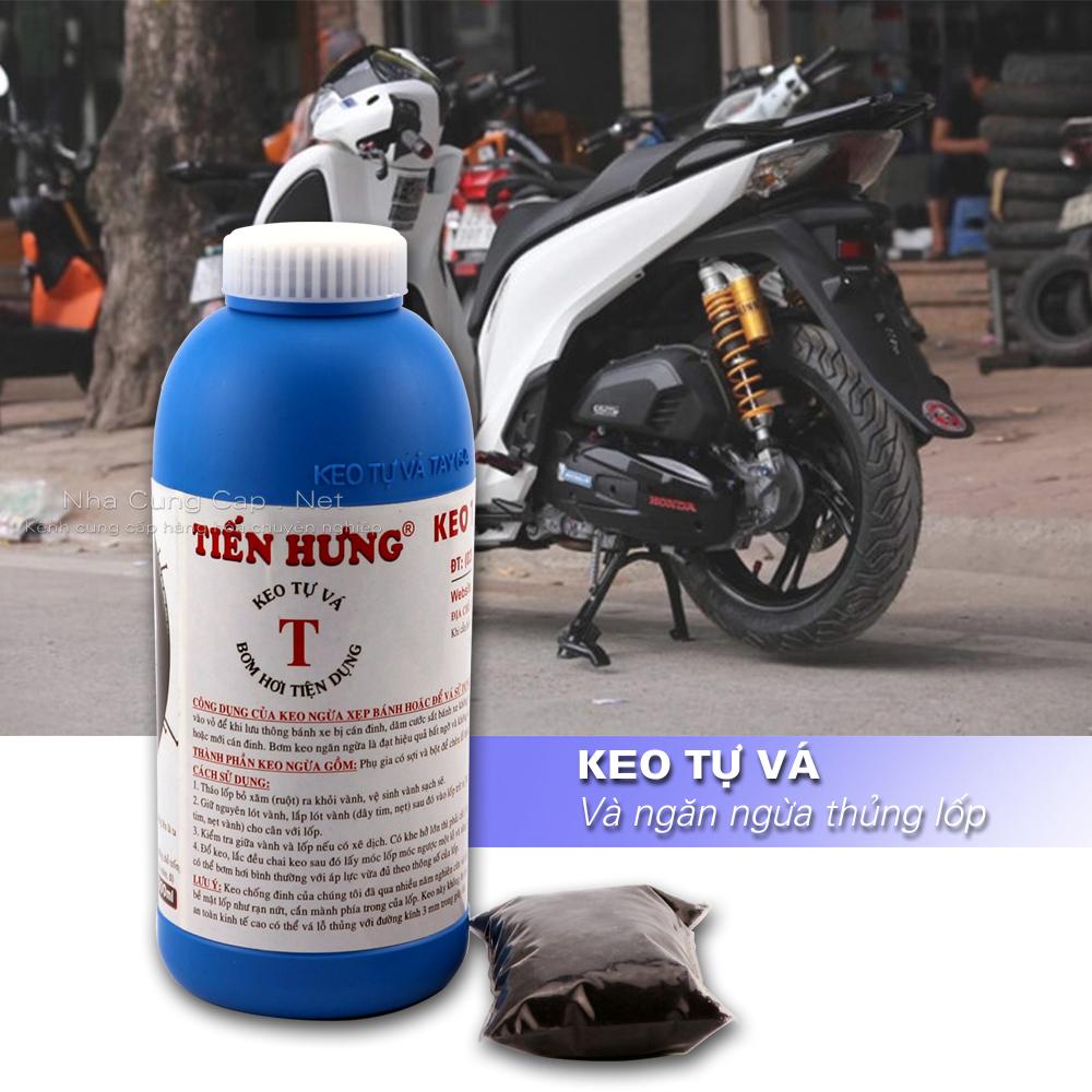 [HCM]Keo tự vá lốp xe moto 600ml kèm vụn cao su Tiến Hưng