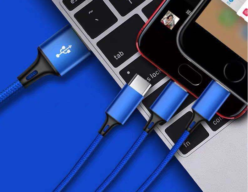 Dây sạc 3 đầu bọc dù siêu gọn gàng - dây sạc 3 trong 1 đa năng