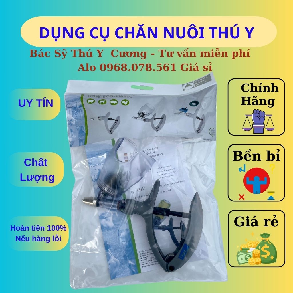 Xilanh tự động chính hãng hsw đức, xilanh elanco 2cc, 5cc cao cấp