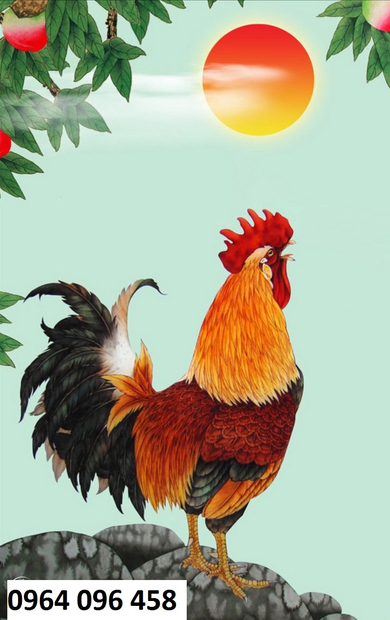 Tranh con gà trống - tranh gạch 3d con gà trống - 433SN | Lazada.vn