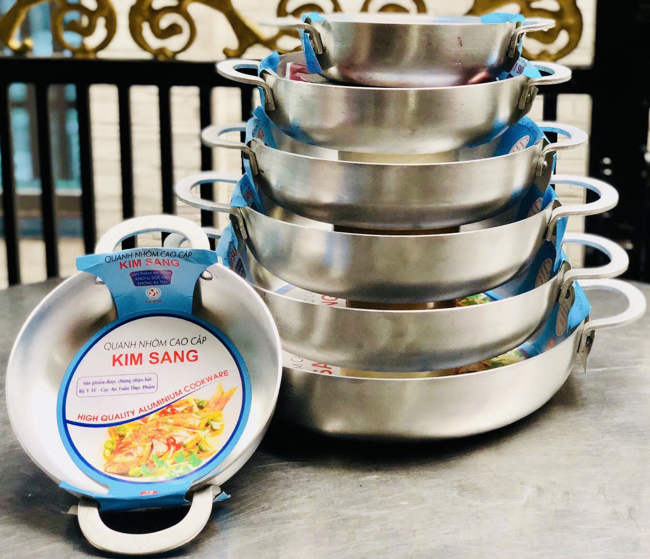 Chảo nhôm cao cấp Kim sang - Loại dày