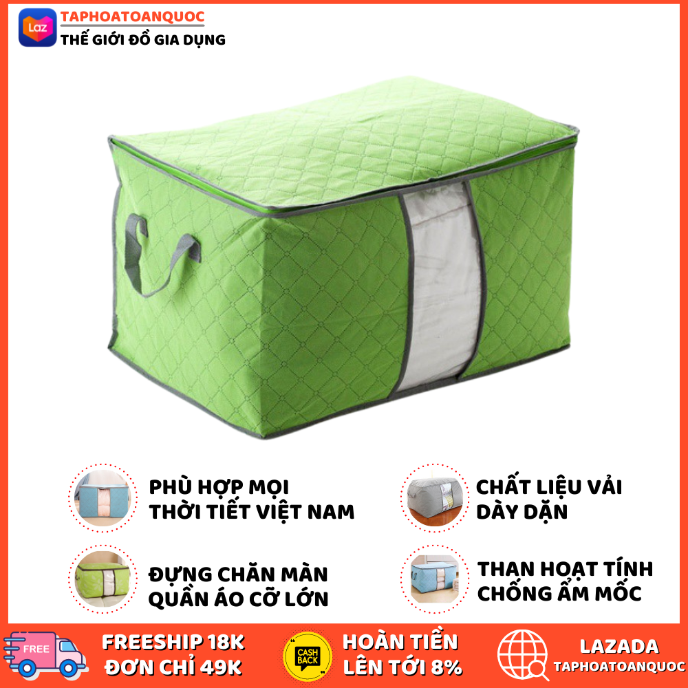 Túi đựng chăn màn quần áo dáng ngang, giỏ đựng quần áo mẫu mới Taphoatoanquoc