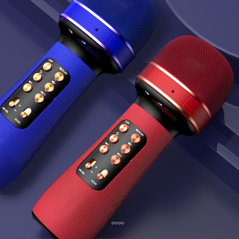 Micro không dây hát Karaoke kèm Loa Bluetooth WS-898