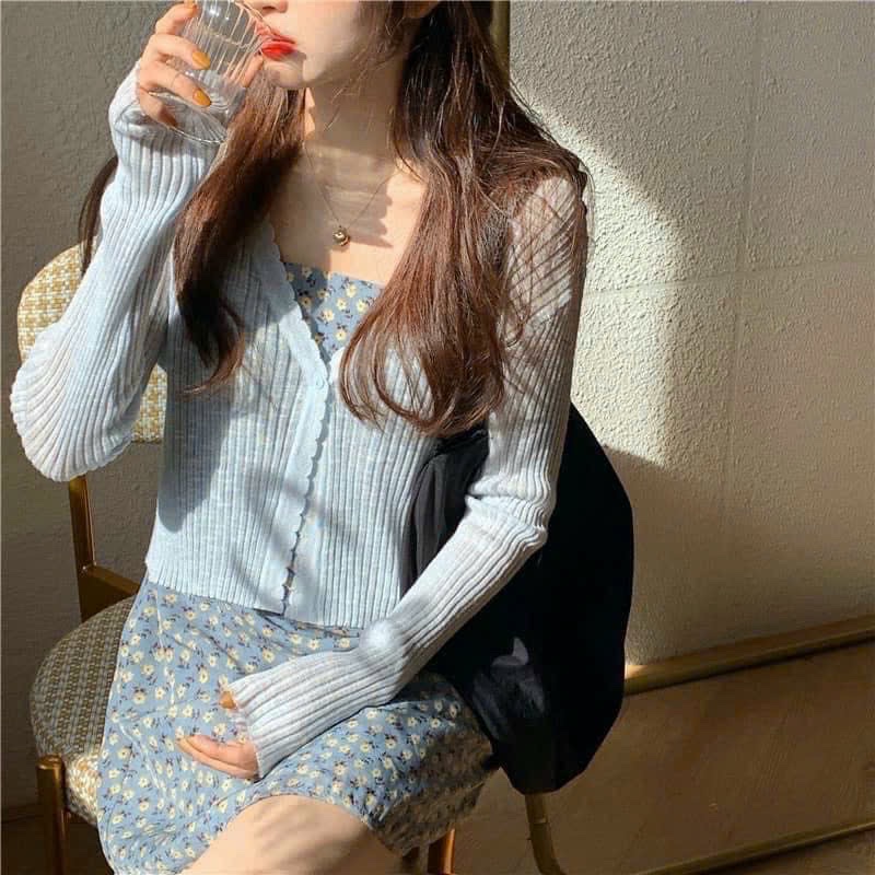 Áo khoác cardigan màu TSAK470 chất voan tơ mịn mát cao cấp loại 1