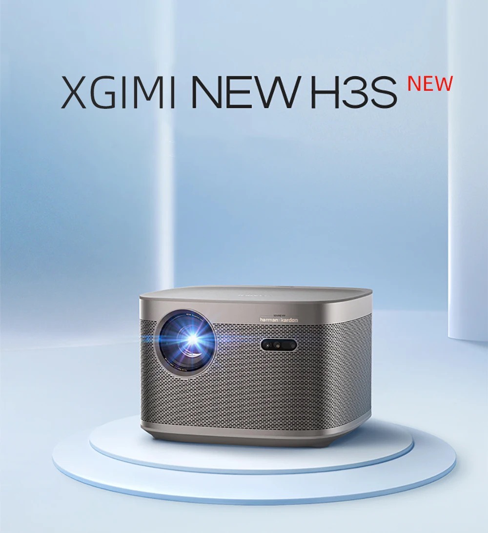 Máy chiếu xgimi new h3s - 2400ansi, ram 4gb, rom 32gb, cpu mtk9669, 0.47 dmd,autu keystone, loa harman kardon, công nghệ dlp, tuổi thọ bóng 20000h, bảo hành 12 tháng, loa harman kardon