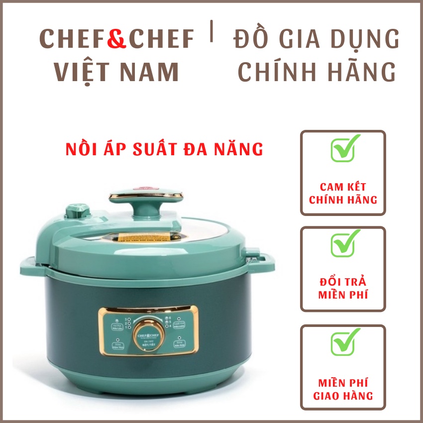 Nồi áp suất đa năng Chef & Chef Nồi áp suất đa năng Chef & Chef CH - 689VN 4 lít tiết kiệm thời gian và năng lượng, nồi , nồi áp suất, áp suất, đồ gia dùng nhà bếp, nồi áp suất 4 lít