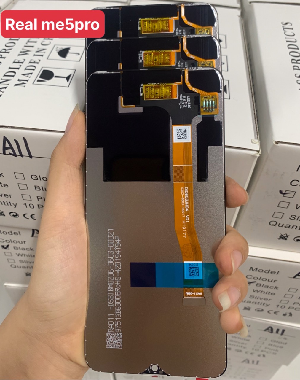 Màn hình zin new oppo realme 5 pro / realme Q, nguyên bộ màu đen
