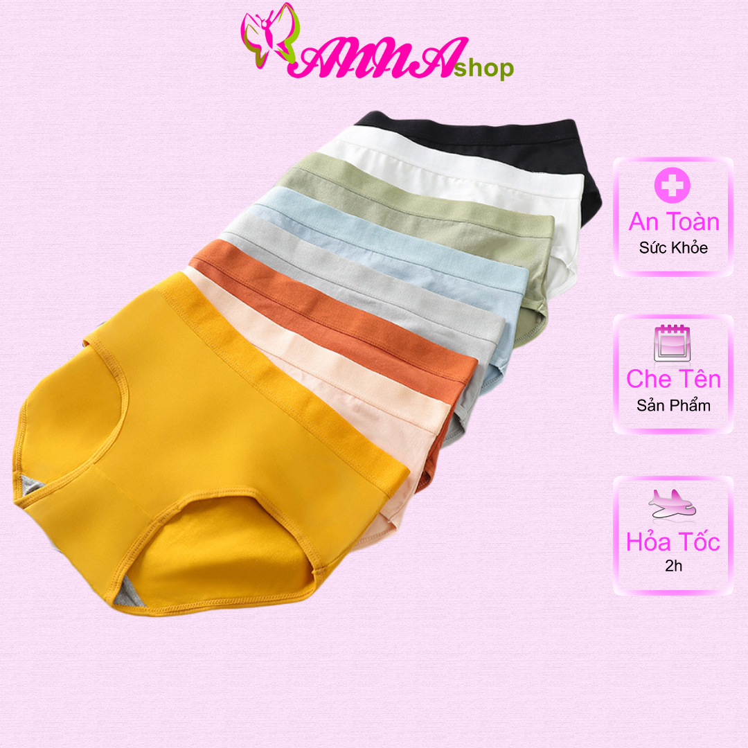 Quần lót nữ cotton nhiều màu có size 68kg, siêu thoáng, trẻ trung, thoải mái Anna Shop