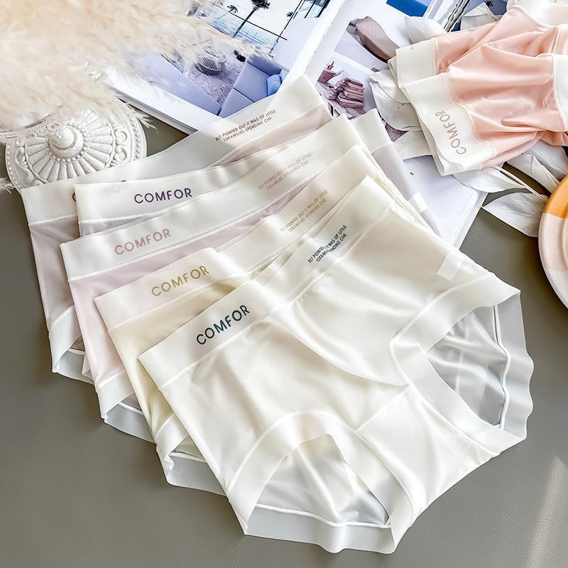 Combo 5 quần lót nữ su lụa băng tàng hình mẫu mới quần cạp cao cao cấp comfor mềm mịn kháng khuẩn siêu mát lạnh co giãn sexy