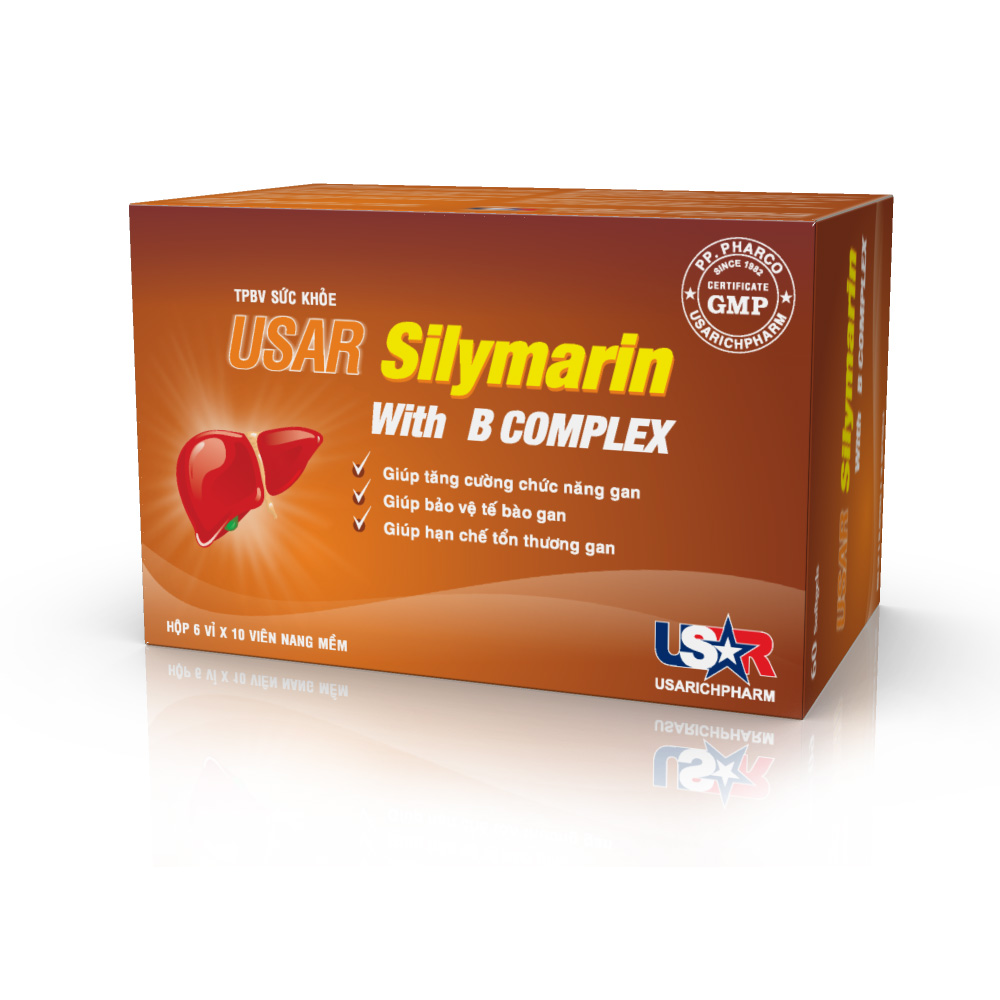 Viên uống hỗ trợ bảo vệ gan, giải độc gan USAR SILYMARIN WITH B COMPLEX.