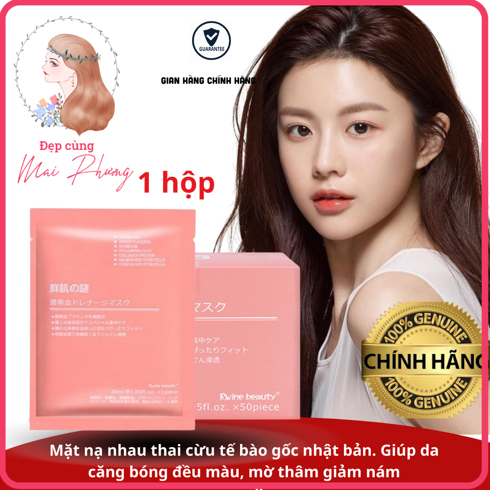 1 Hộp 50 miếng mặt nạ nhau thai cừu tế bào gốc nhật bản