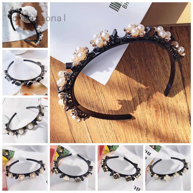 [HCM]Cài tóc HOT Tiktok hoa đính ngọc trai tạo kiểu