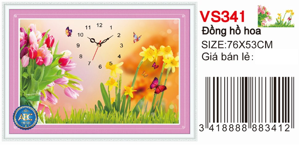 Tranh đính đá hoa hướng dương VS223 - tự đính Tranh đính đá hoa hướng dương, tranh đồng hồ, làm cho không gian sống trở nên sáng đẹp sang
