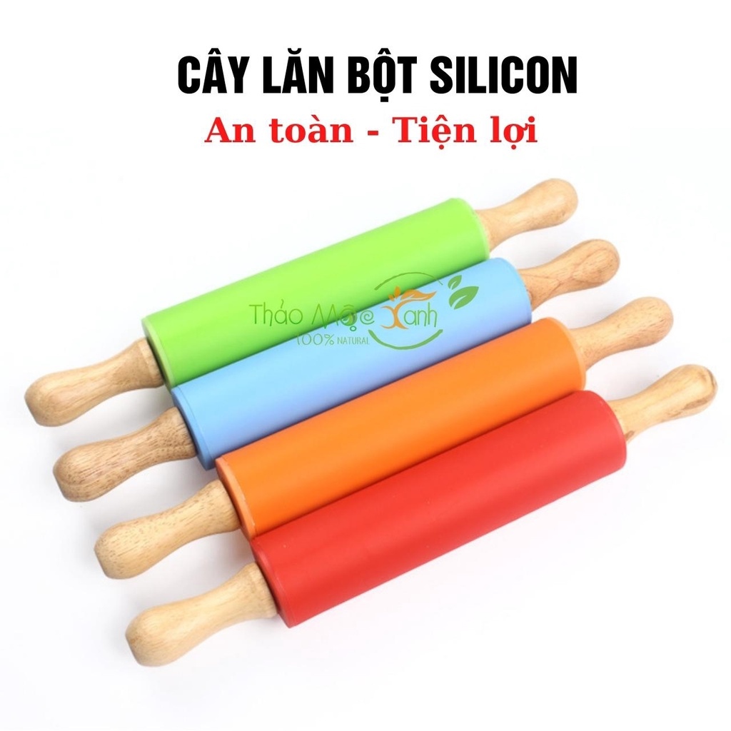 Cây lăn bột cán bột làm bánh cán gỗ tay gỗ