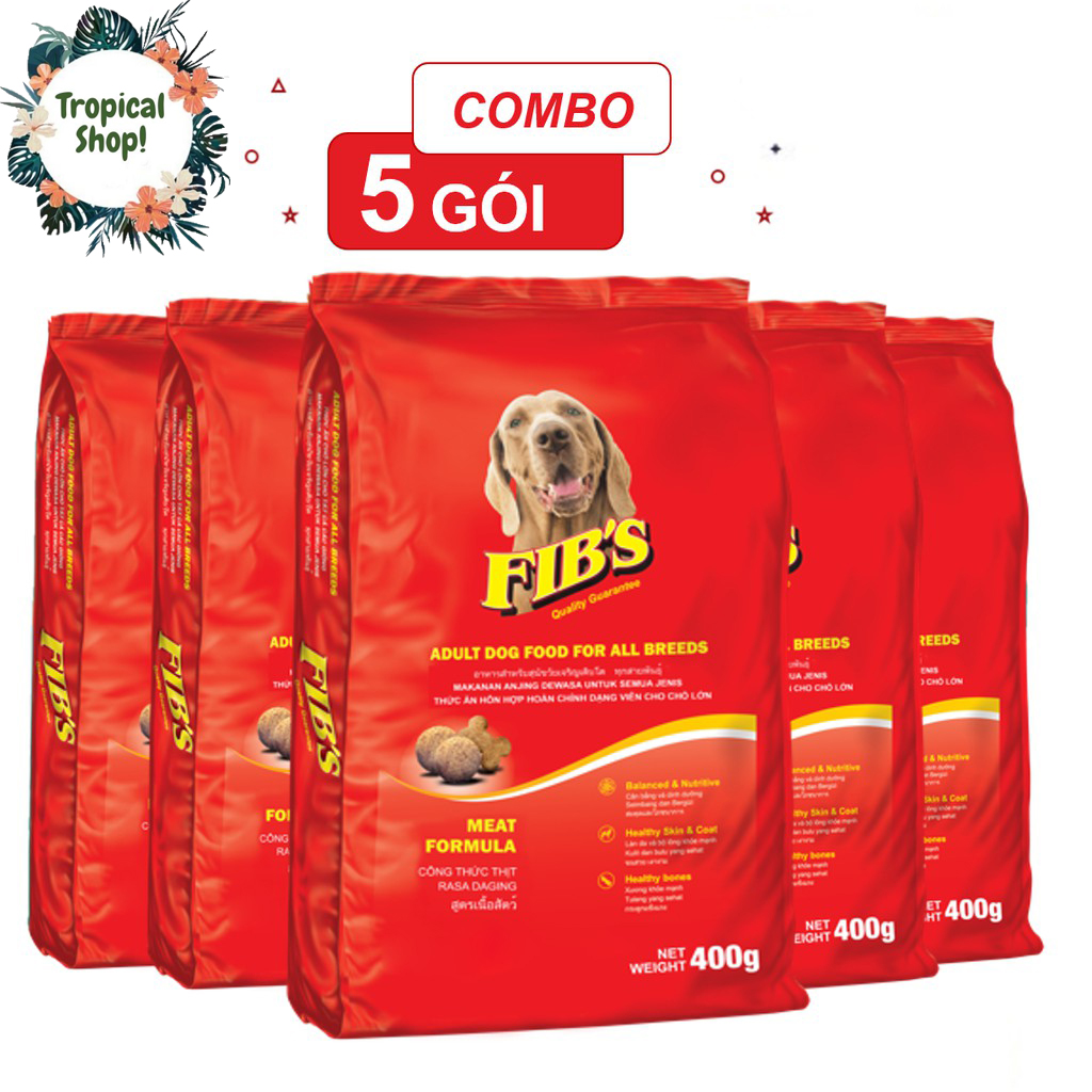 Thức ăn cho chó FIB's (combo 5 gói) - Vị Thịt