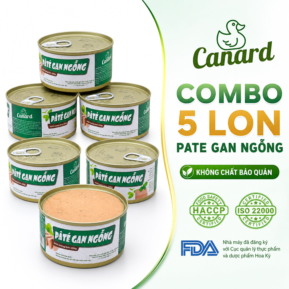 [Combo 5 lon] Pate Gan Ngỗng Canard – Mua Nhiều Tiết Kiệm, Ăn Ngon Với Bánh Mì, Cơm, Xôi, trộn Salad