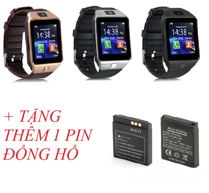 ĐỒNG HỒ THÔNG MINH DZ09 CÓ SIM NGHE GỌI HỖ TRỢ GẮN THẺ NHỚ NGHE NHẠC CHỤP ẢNH + TẶNG THÊM 1 CỤC PIN ĐỒNG HỒ