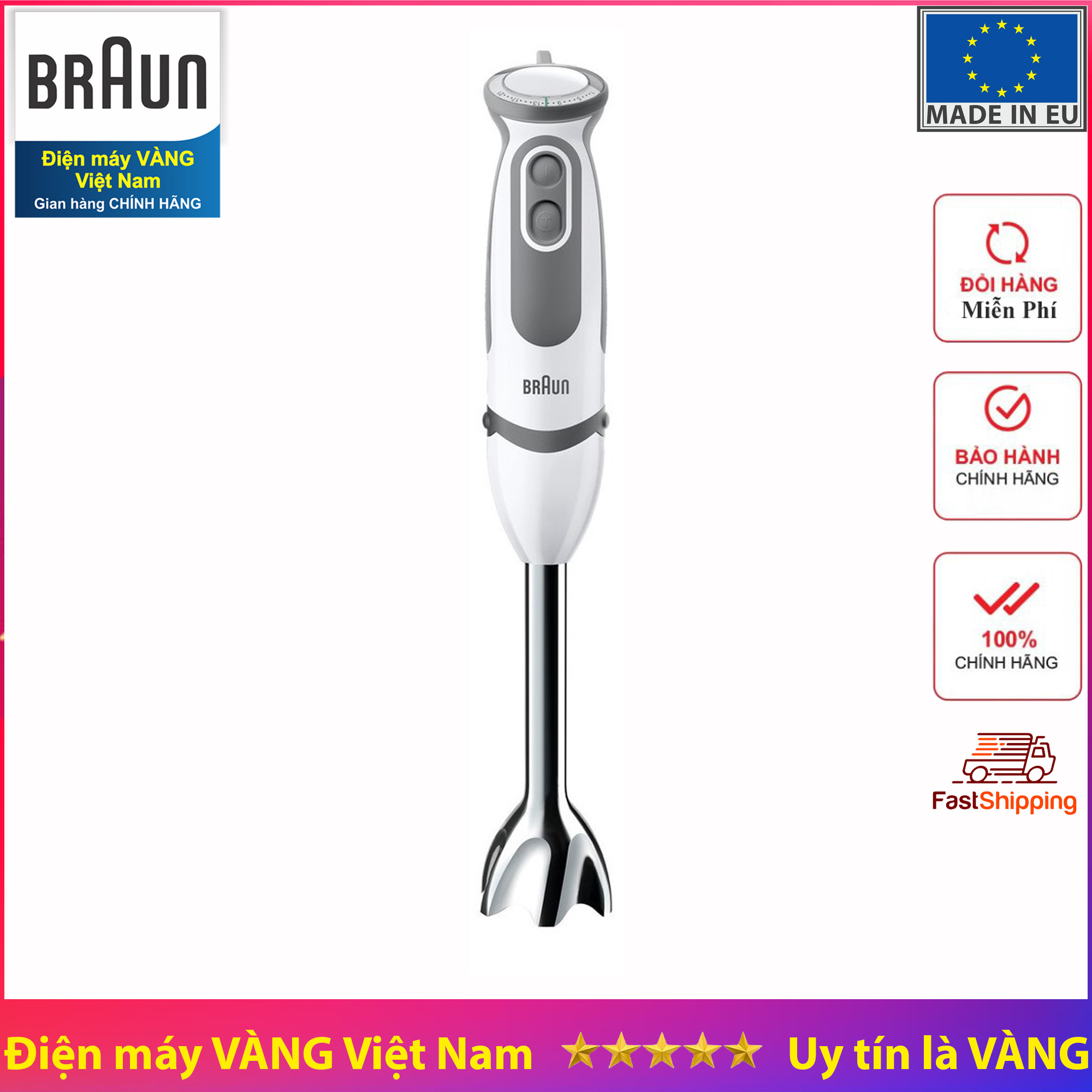 Motor 1000W và thanh dao xay của máy xay sinh tố cầm tay Braun MQ5200 MQ5000 MQ500 tương thích với các phụ kiện MQ5235 MQ5245 MQ5035 MQ5045 MQ3035 MQ3045