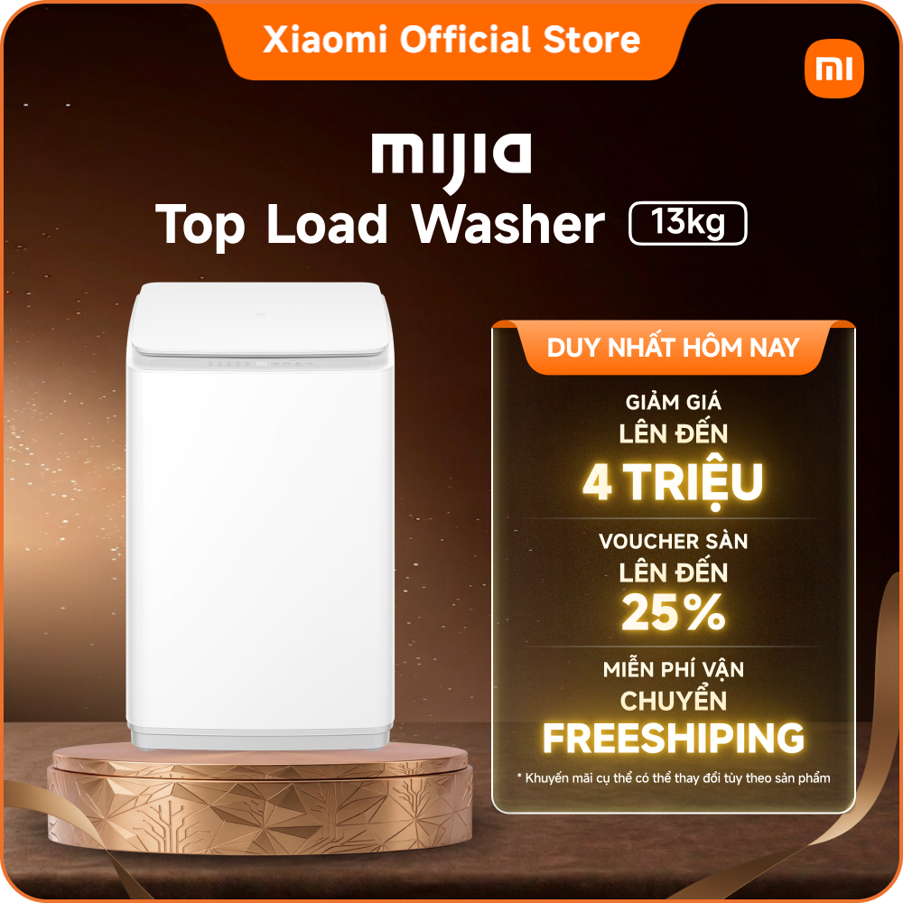 Máy giặt cửa trên Xiaomi Mijia Top Load Washer 13kg | Luồng nước 3D 4 giai đoạn | Chương trình loại bỏ vết bẩn đặc biệt | hương thơm bền lâu