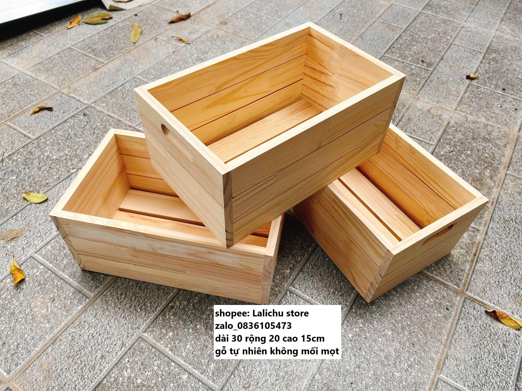 Thùng gỗ pallet decor trang trí gỗ tự nhiên