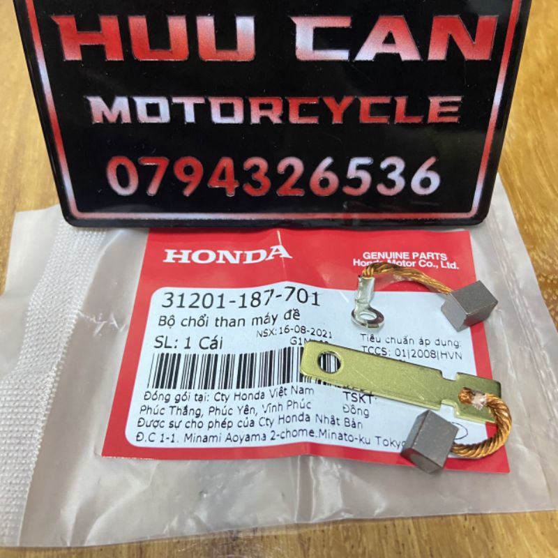 Bộ chổi than máy đề honda dream/ wave