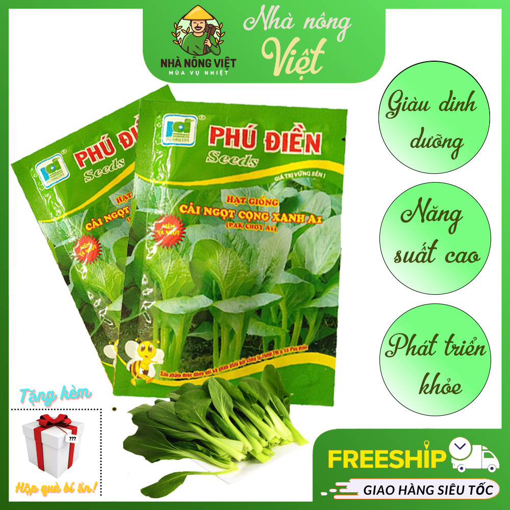 Hạt Giống Cải Ngọt Cọng Xanh Phú Điền A1, Hạt Giống Cây Trồng Tốt, Nhiều Dinh Dưỡng , Sinh Trưởng Nhanh- Nhà Nông Việt