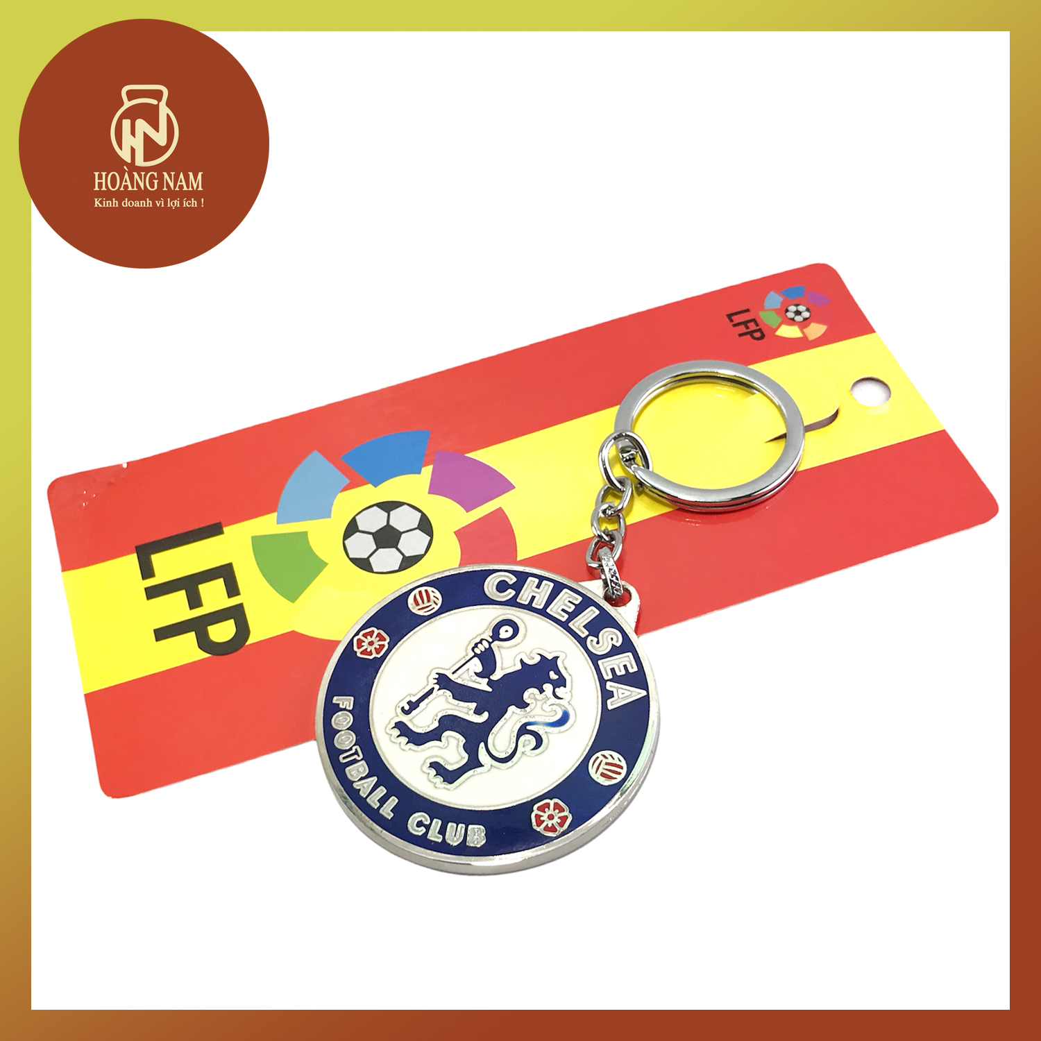Móc chìa khóa Logo Chelsea ( 2 bề mặt nổi ) Móc khóa cao cấp