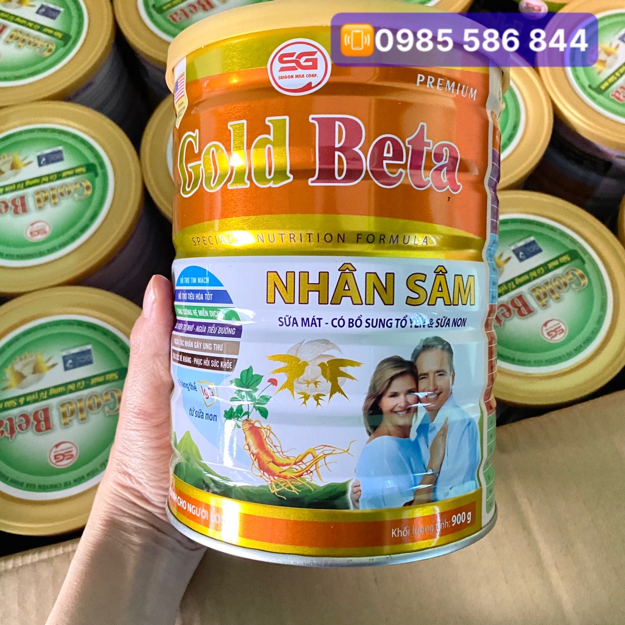 2 HỘP -  SỮA CHO NGƯỜI GIÀ - Sữa Gold Beta Nhân Sâm - SỮA CHO NGƯỜI GIÀ TĂNG SỨC ĐỀ KHÁNG - PHỤC HỒI SỨC KHỎE (Sữa dành cho người già - Tiểu đường)