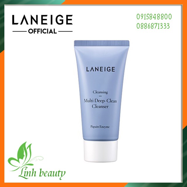 - Sữa rửa mặt Laneige Multi Deep Clean Cleanser Mini 30ml cam kết sản phẩm đúng mô tả chất lượng đảm bảo