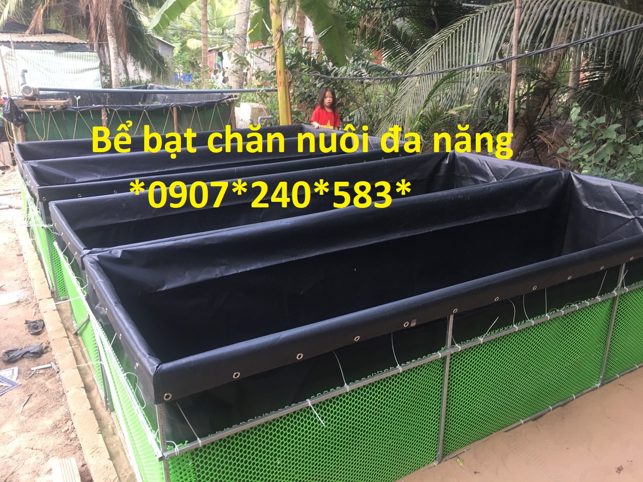 BỂ BẠT HDPE CHĂN NUÔI CÁ - KT (Dài x Rộng x Cao)