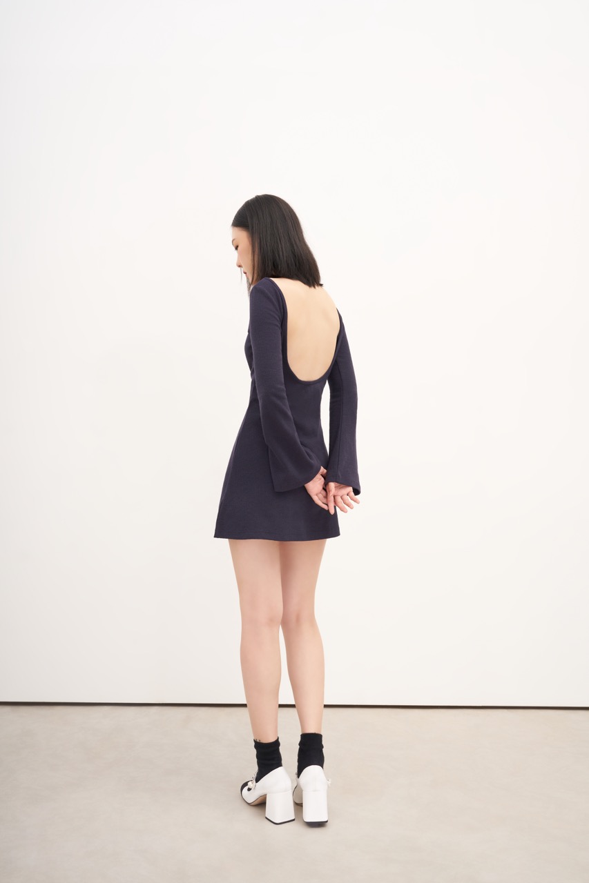 Dottie - đầm ngắn hở lưng cổ thuyền d0470