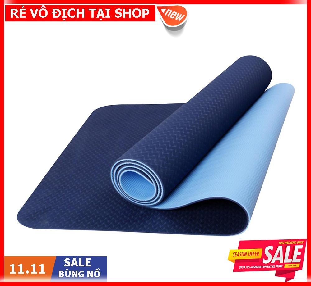 Thảm Tập Yoga Eco Friendly TPE - Giao màu ngẫu nhiên - Thảm yoga - Thảm tập