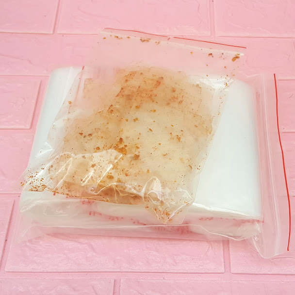 500g Zip trong chỉ đỏ 15x20cm - Zipper viền đỏ