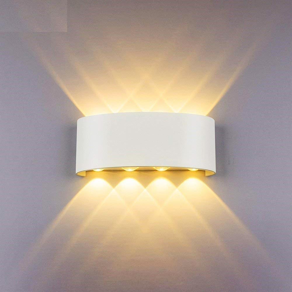 Đèn Led hắt tường treo tường gắn tường ngoài trời trong nhà 8 bóng Led