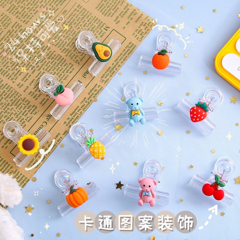 Kẹp giấy nhựa trong suốt có hình - K2