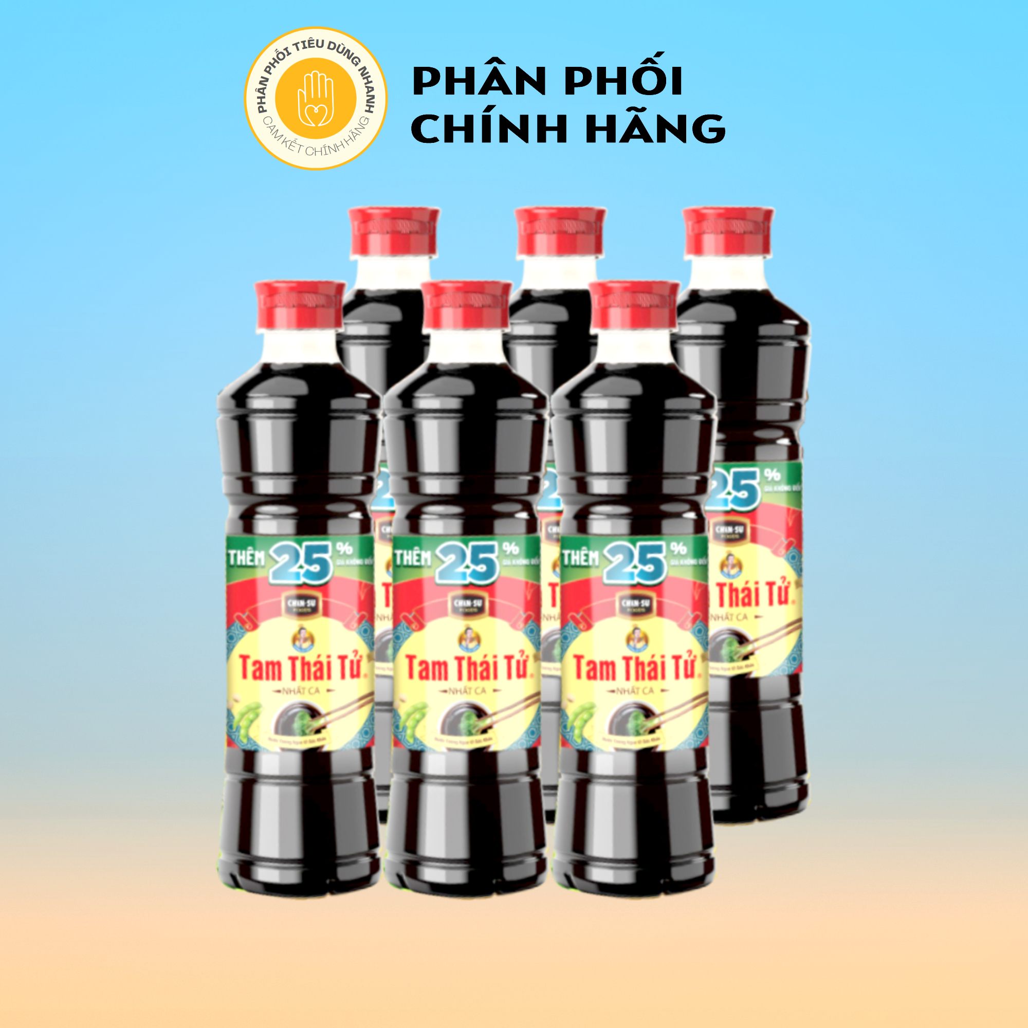 Combo 6 chai nước tương tam thái tử chinsu nhất ca 500ml