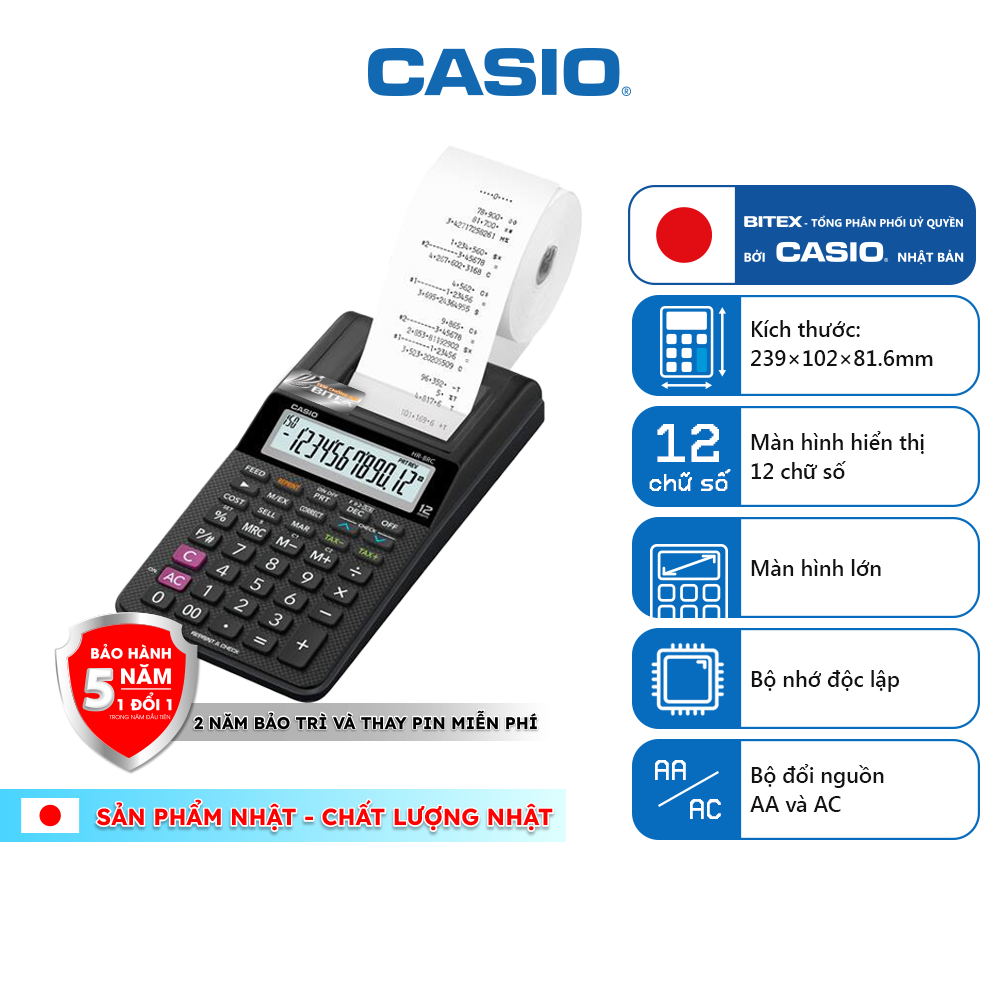 Máy tính casio hr-8rc