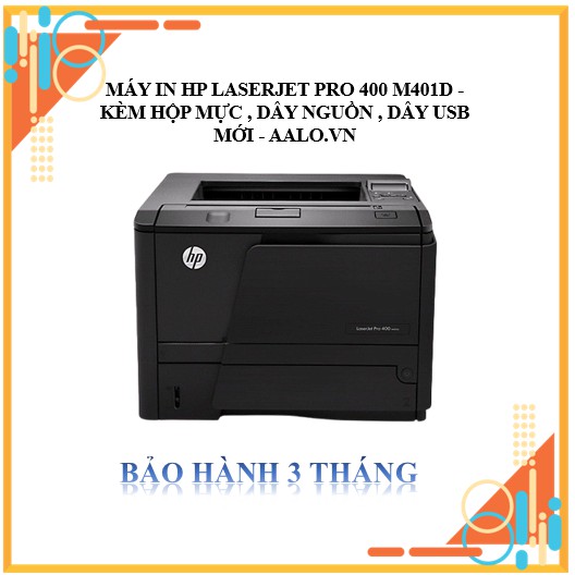 Máy in hp laserjet pro 400 m401d - kèm hộp mực , dây nguồn , dây usb mới - aalo.vn