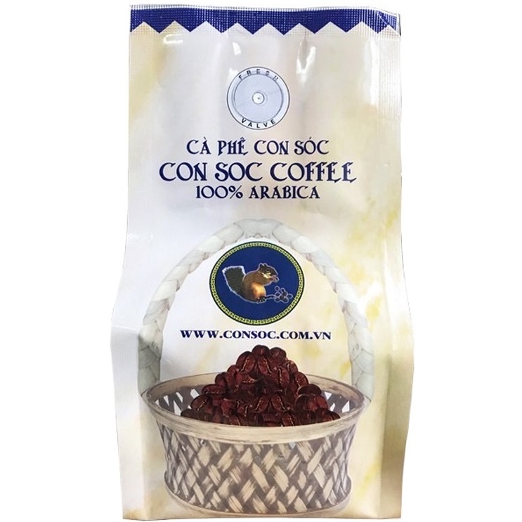 Cà phê hạt Con Sóc Arabica - Cà phê rang phù hợp cho pha phin