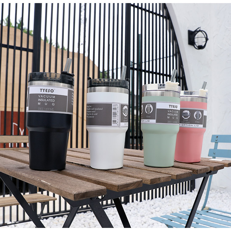 Bình Giữ Nhiệt Tyeso Ly Giữ Nhiệt Inox 304 Có Ống Hút Dung Tích 890 ML TT06