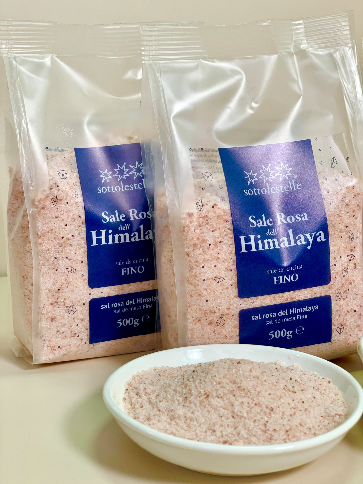 Muối hồng mịn Himalaya Sottolestelle, Himalayan Pink Fine Salt - 500gr