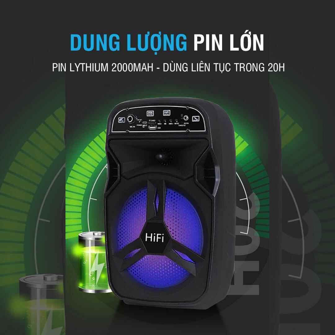 Loa thùng karaoke bluetooth BT-606 siêu hay , sử dụng 5-6h(tặng kèm 1 micro,1 remote). âm thanh HIFI, có đèn LED phát sáng, hỗ trợ nghe nhạc bằng USB, thẻ nhớ TF, cổng AUX 3.5mm. K&NShop.